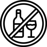 ingen alkohol vektor ikon design illustration