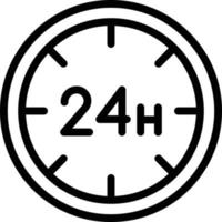 24 Stunden Vektor-Icon-Design-Illustration vektor