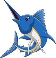 Illustration der Marlin-Fisch-Karikatur vektor