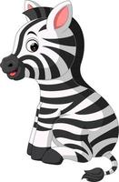 söt zebra tecknad