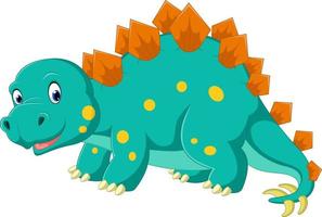 niedlicher stegosaurus-cartoon vektor
