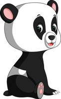 niedlicher Panda-Cartoon vektor