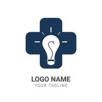 Vektor-Apotheke kreative Logo-Design-Vorlage - Licht Idee Inspiration Gesundheit Symbol vektor