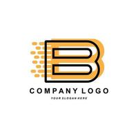 bokstaven b-logotyp, vektorikonalfabet, illustration av företagets ursprungliga varumärkesdesign, screentryck vektor