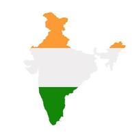 Indien flagga isolerad på vit vektorillustration vektor