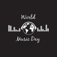 World Music Day logotyp design vektor ikon illustration grafisk kreativ idé