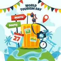 Welttourismus Tag vektor