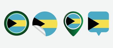 Bahamas-Flagge. flache Symbol-Symbol-Vektor-Illustration vektor