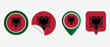 Albanien-Flagge. flache Symbol-Symbol-Vektor-Illustration vektor