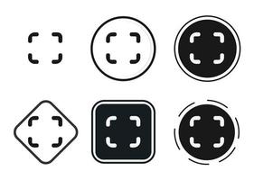 QR-Scanner-Icon-Set. Sammlung hochwertiger schwarzer Umrisslogos für Website-Design und mobile Apps im Dunkelmodus. Vektor-Illustration auf weißem Hintergrund vektor