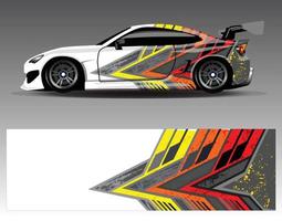 grafisk abstrakt stripe racing bakgrund kit designs för wrap fordon race bil rally äventyr vektor