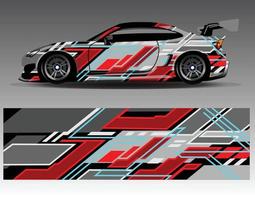 grafisk abstrakt stripe racing bakgrund kit designs för wrap fordon race bil rally äventyr vektor