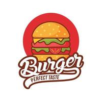 Burger-Logo-Design-Vorlage-Vektor-Illustration vektor