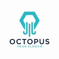 Oktopus-Digitaltechnologie-Logo-Vektorillustration vektor