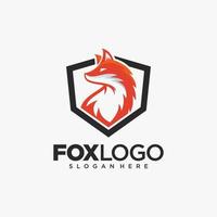 kreativa färgglada fox logotyp vektorillustration vektor
