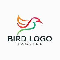 Kolibri-Linie Logo Icon Design Illustration vektor