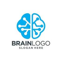 Gehirn-Logo-Design-Vektor-Vorlage vektor