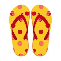 ett par strandtofflor. sommarflip flops. platt vektorillustration vektor