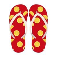 Paar Strandschuhe. Sommer-Flip-Flops. flache vektorillustration. vektor