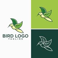 hummingbird linje logotyp ikon design illustration vektor