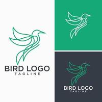 Kolibri-Linie Logo Icon Design Illustration vektor