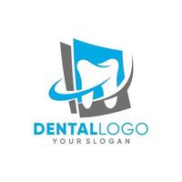 kreativa tandklinik logotyp vektor. abstrakt dental symbolikon med modern designstil. vektor