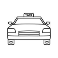 bil linjär ikon. taxi. tunn linje illustration. bil. kontur symbol. vektor isolerade konturritning