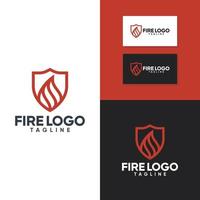 brand flamma logotyp vektor mall