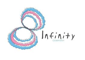 infinity logotyp mall vektor design, pastellfärg