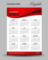 mall för väggkalender 2023 år- kalender 2023 vektor