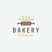 Bäckerei-Logo-Icon-Design-Vorlage flacher Vektor