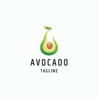 avokado frukt logotyp ikon designmall vektor