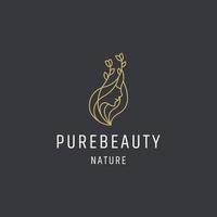 luxuriöse Schönheit Frau Logo Symbol Design Vorlage Vektor Premium