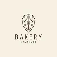 Bäckerei-Logo-Icon-Design-Vorlage flacher Vektor