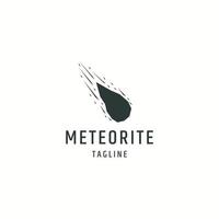 meteorit logotyp ikon formgivningsmall platt vektor