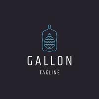 vatten gallon logotyp ikon formgivningsmall platt vektor