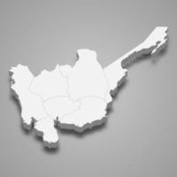 3D isometrisk karta över centrala Luzon är en region i Filippinerna, vektor