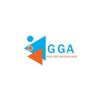 gga letter logotyp kreativ design med vektorgrafik vektor