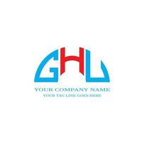 ghu brev logotyp kreativ design med vektorgrafik vektor