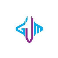 gjm Brief Logo kreatives Design mit Vektorgrafik vektor