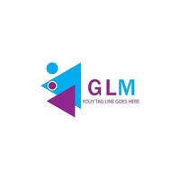 glm brief logo kreatives design mit vektorgrafik vektor