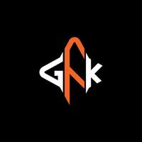 gfk brev logotyp kreativ design med vektorgrafik vektor