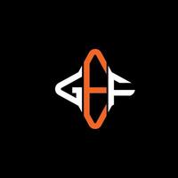 gef letter logotyp kreativ design med vektorgrafik vektor