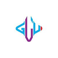 glu letter logotyp kreativ design med vektorgrafik vektor