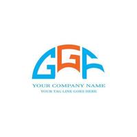 ggf brev logotyp kreativ design med vektorgrafik vektor