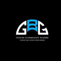 gbg brief logo kreatives design mit vektorgrafik vektor