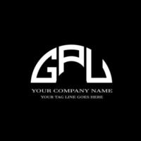 gpu brev logotyp kreativ design med vektorgrafik vektor