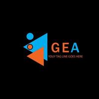 gea letter logotyp kreativ design med vektorgrafik vektor