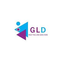 gld brev logotyp kreativ design med vektorgrafik vektor