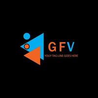 kreatives design des gfv-buchstabenlogos mit vektorgrafik vektor